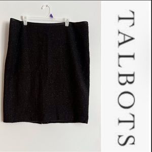 EUC Talbots black sparkle skirt size 20